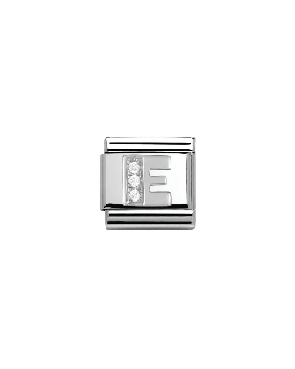 Composable Classic Alphabet Cubic Zirconia And 925 Silver (E)