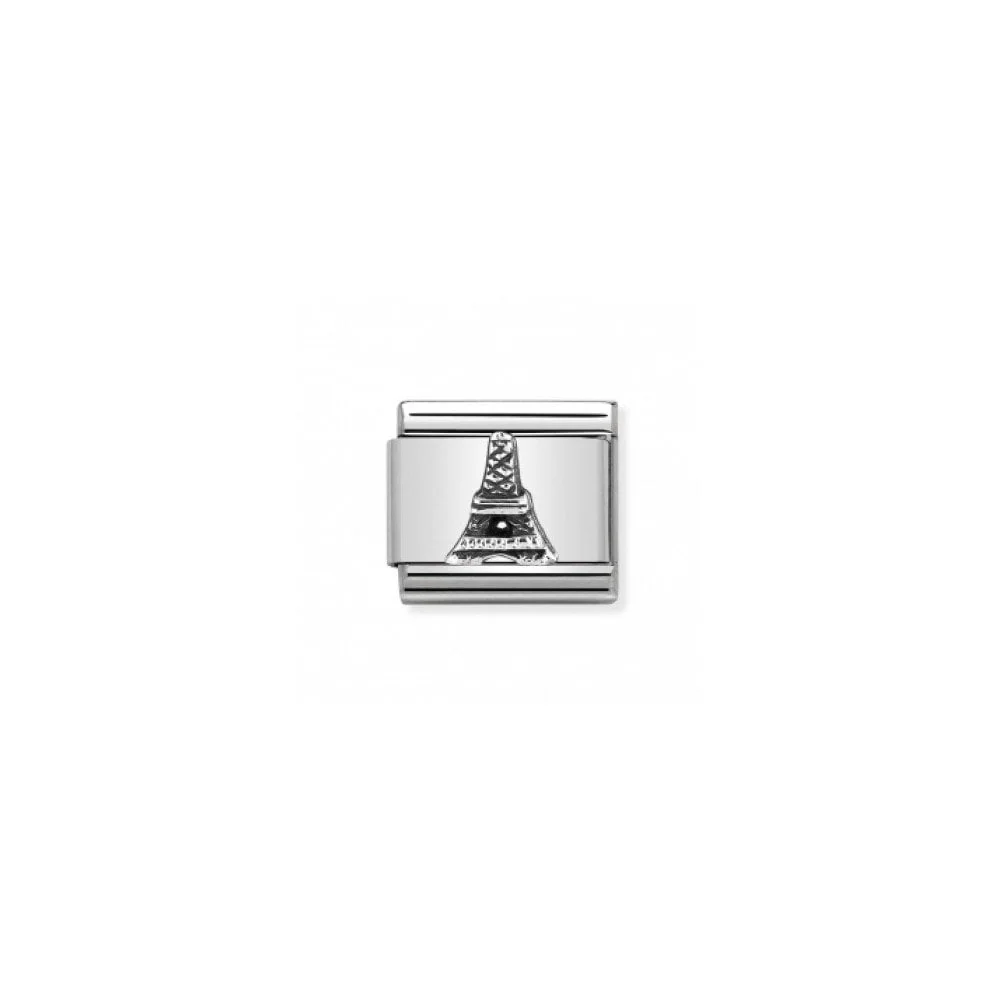 Composable Classic Monuments Relief Acciaio E Argento 925 (32_Eiffel Tower)