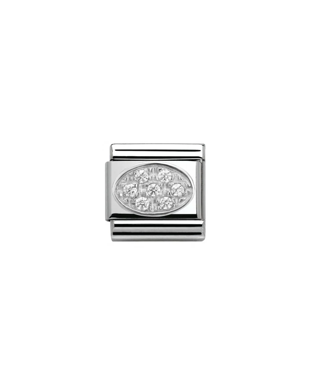 Composable Classic Oval Pave With Cz White