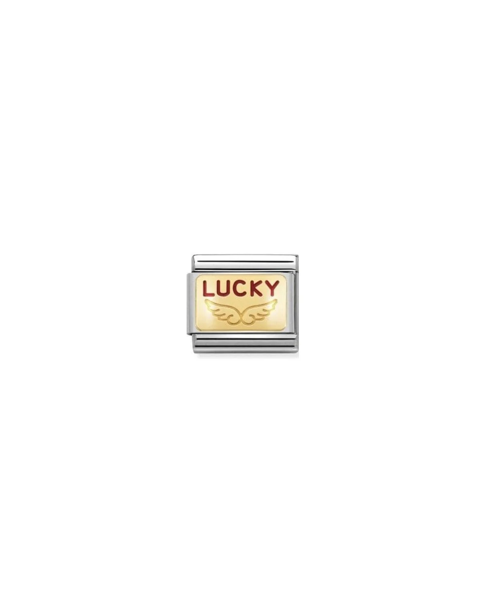 Composable Classic Plates Steel , Enamel And 18K Gold (39_Angel Of Good Luck)