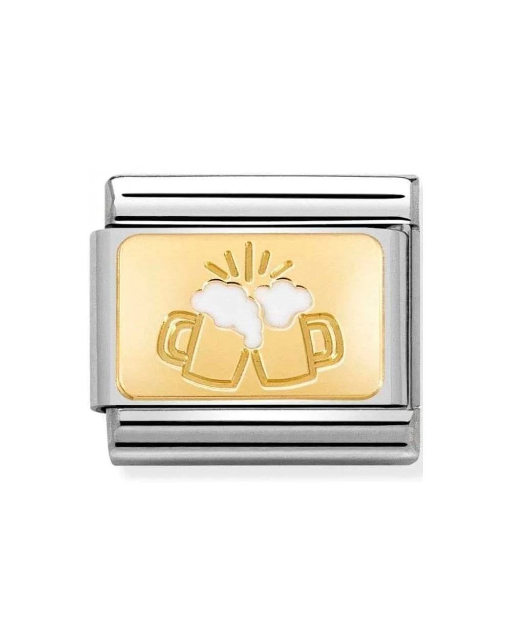 Composable Classic Plates Steel Enamel And 18K Gold Beer Cheers