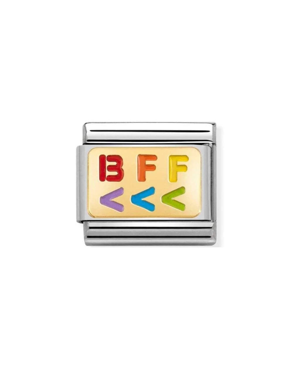 Composable Classic Plates Steel Enamel And 18K Gold Bff Left Arrows