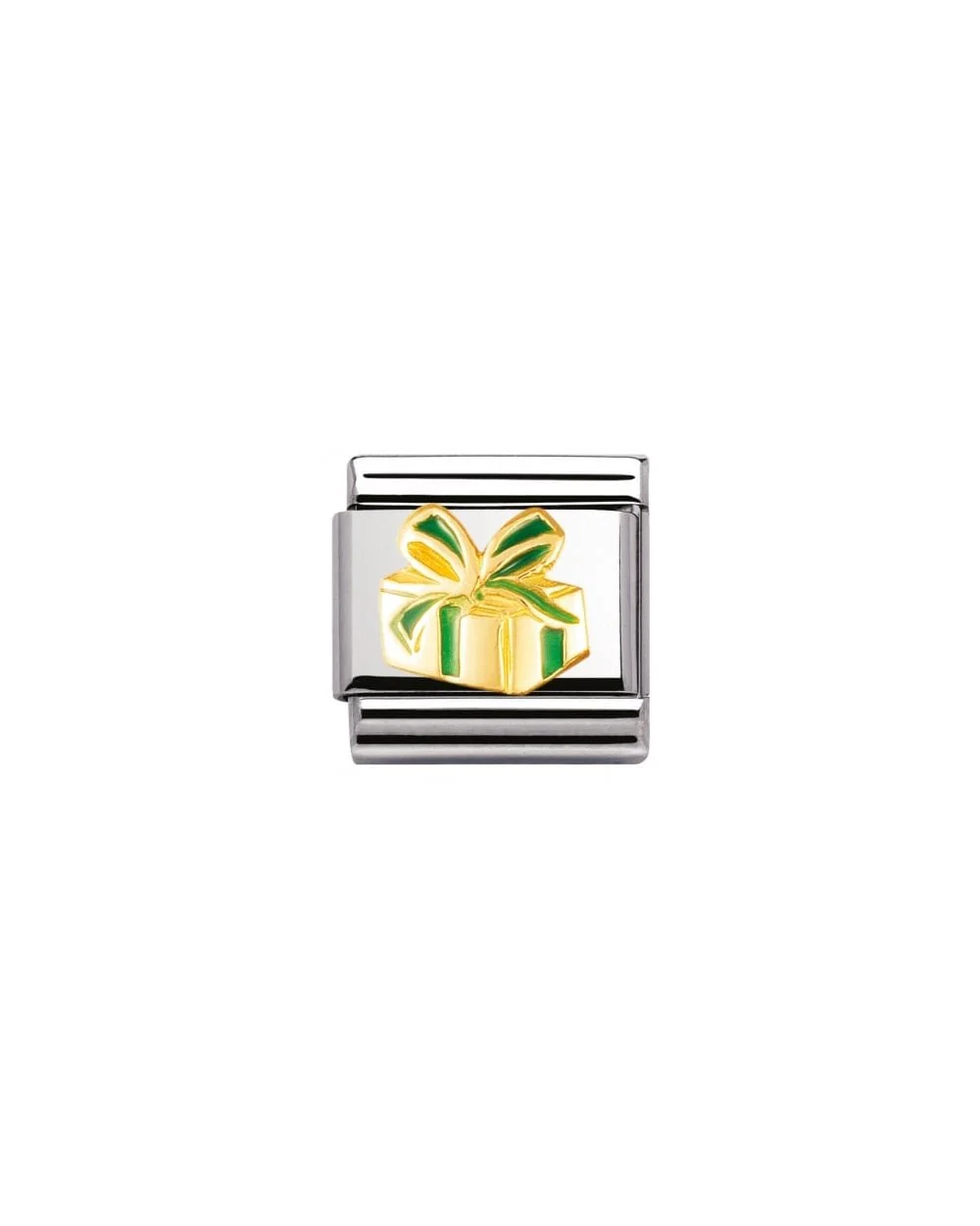Composable Classic Relief Ss, Enamel, Gold - Present Christmas T