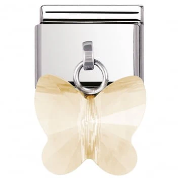 Composable Classic Ss And Swarovski Butterfly Champagne