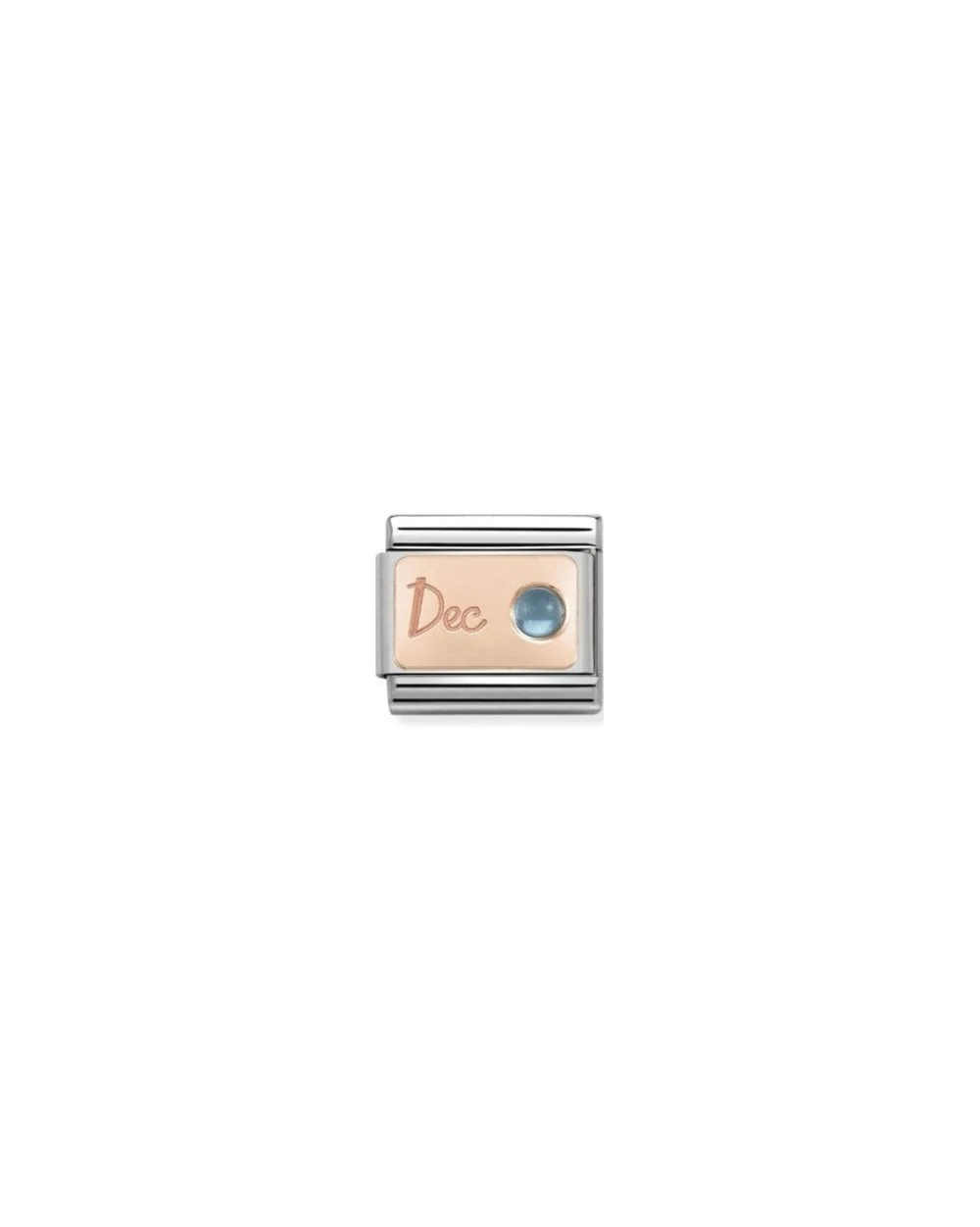 Composable Classic Stone Of Month In S, Steel And Gold 375 (12_December Light Blue Topaz)