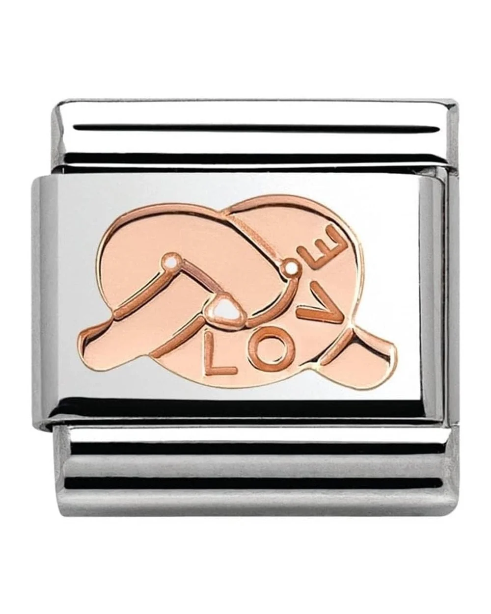 Composable Classic Symbols Stainless Steel And Gold 9K Knot Of Love