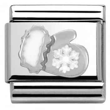 Glove With Snowflake - Composable Classic Christmas In Stainless