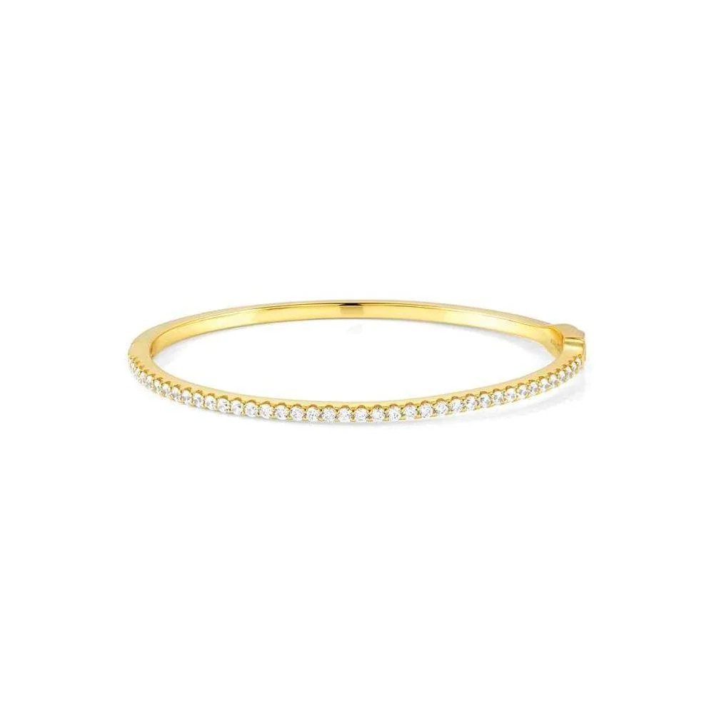 Lovelight Bracelet In 925 Silver And CZ (Large Rigid) (E) White