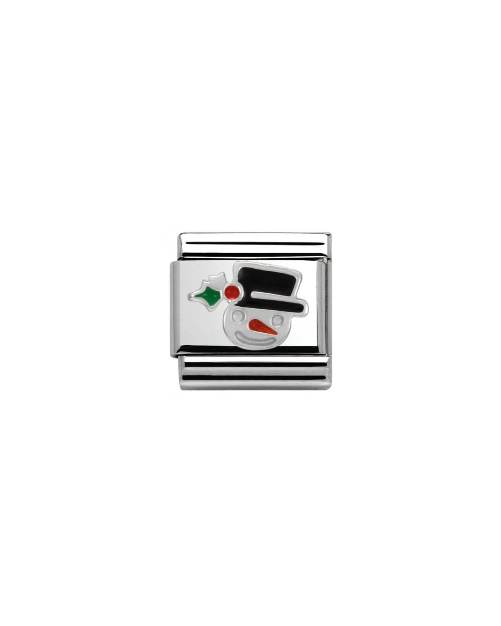 Snowman Face - Composable Classic Christmas In Stainless Steel,