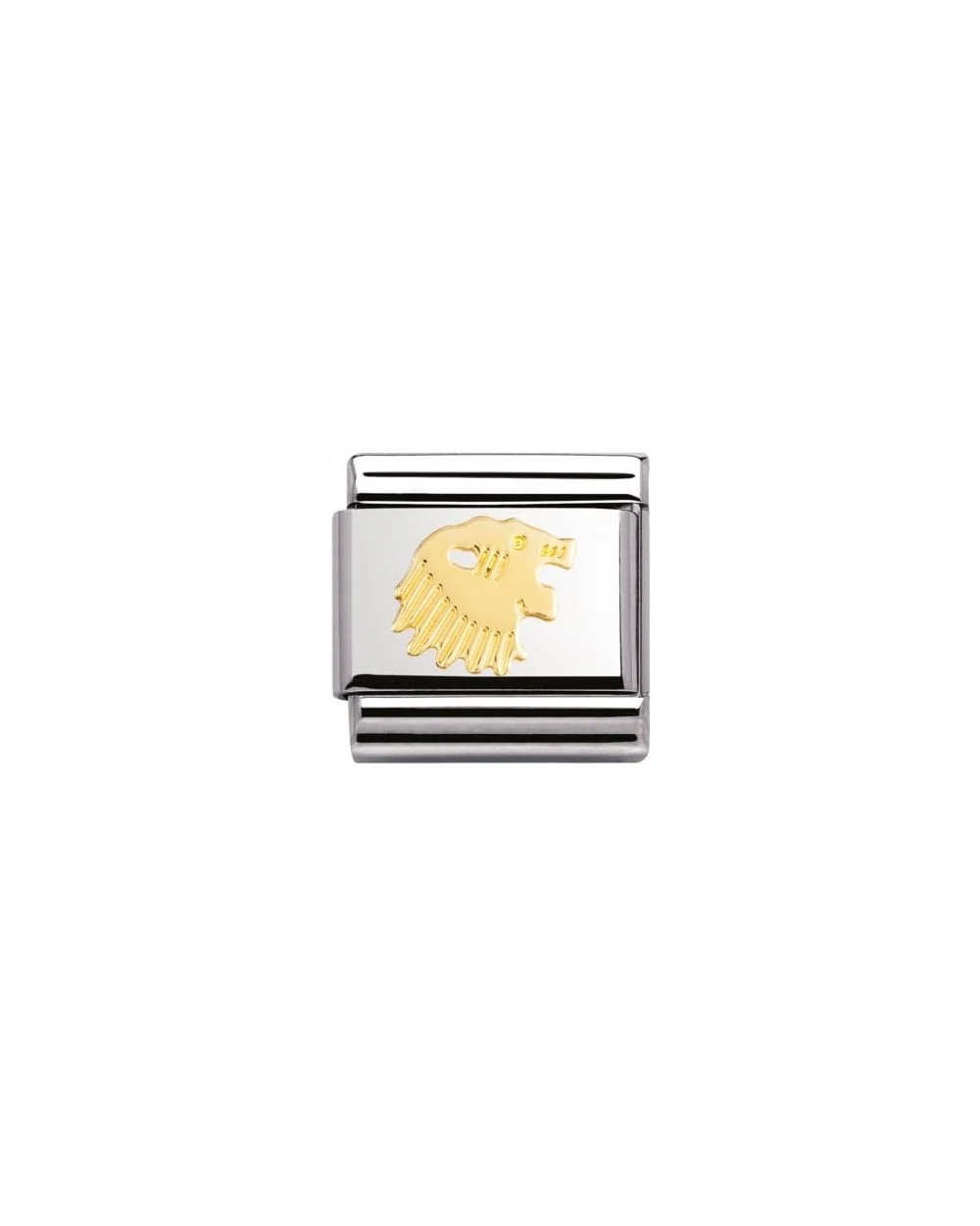 Stainless Steel And 18K Gold Zodiac Leo