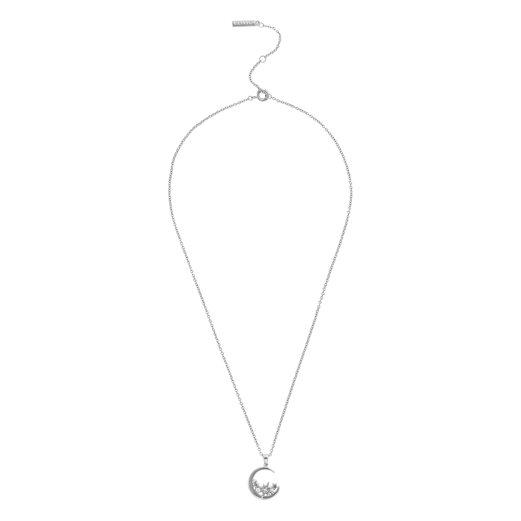 Celestial Silver Moon Necklace - Image 2
