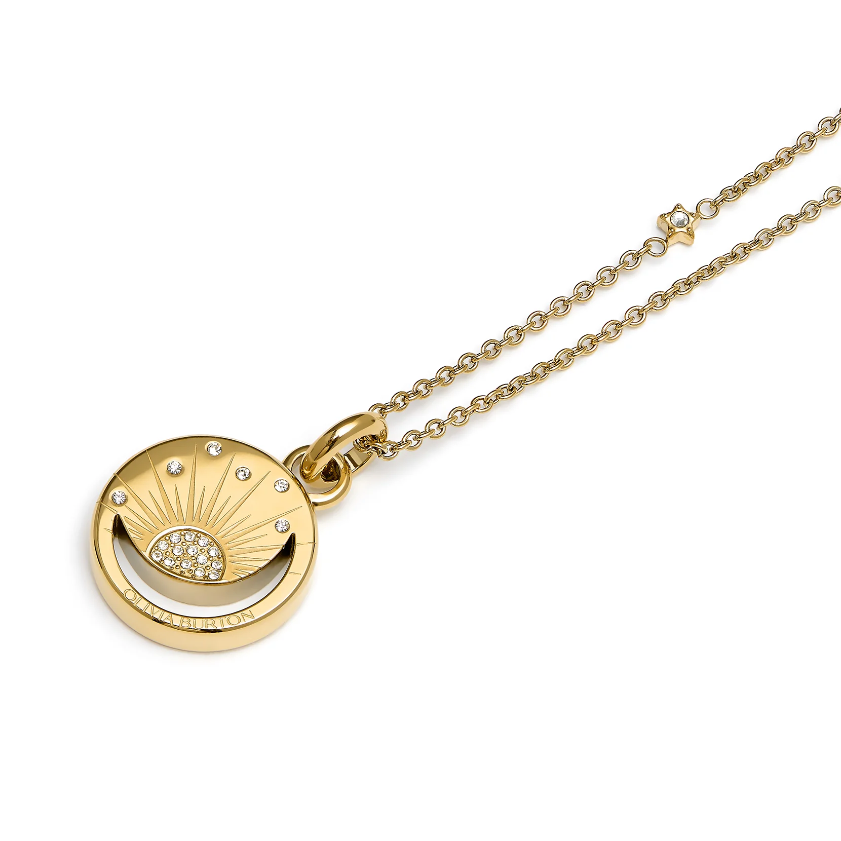 Celestial Sun Gold Plated Pendant Necklace - Image 3