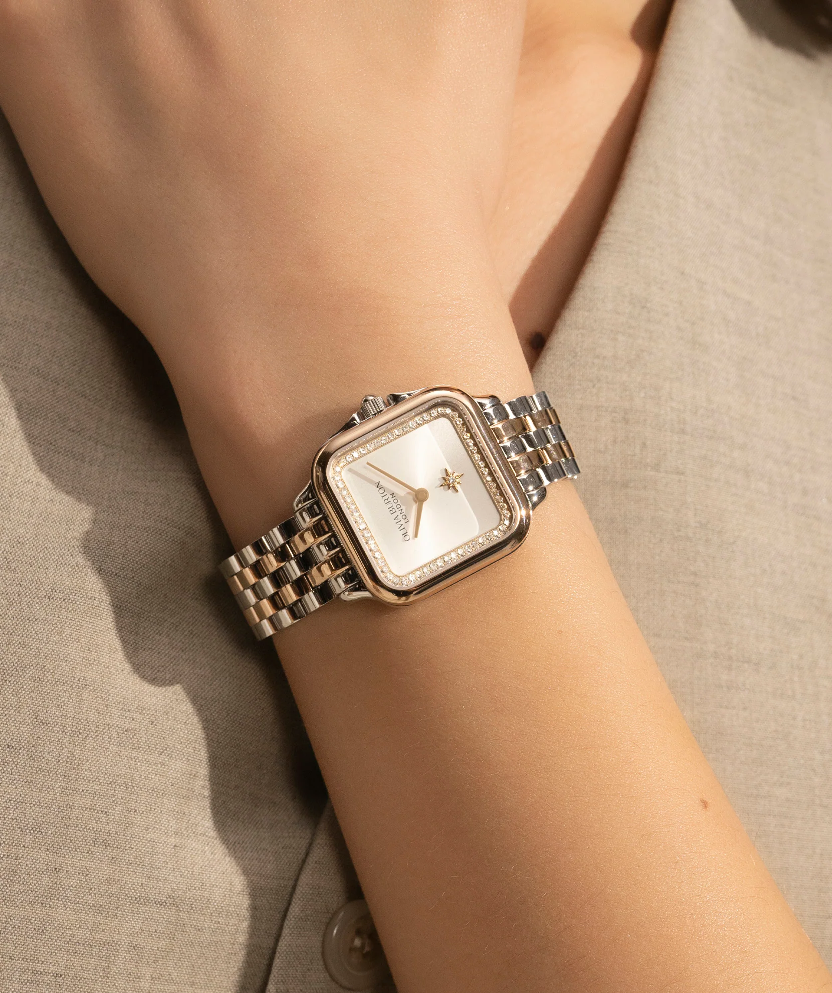 Classic 28mm Grosvenor White & Two Tone Bracelet Watch - Image 5