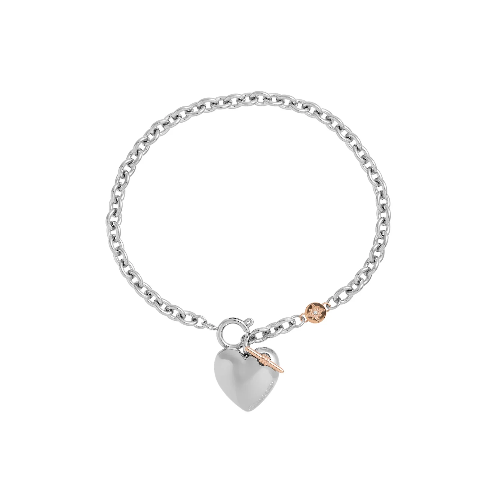Classic Knot Heart Silver Bracelet - Image 4