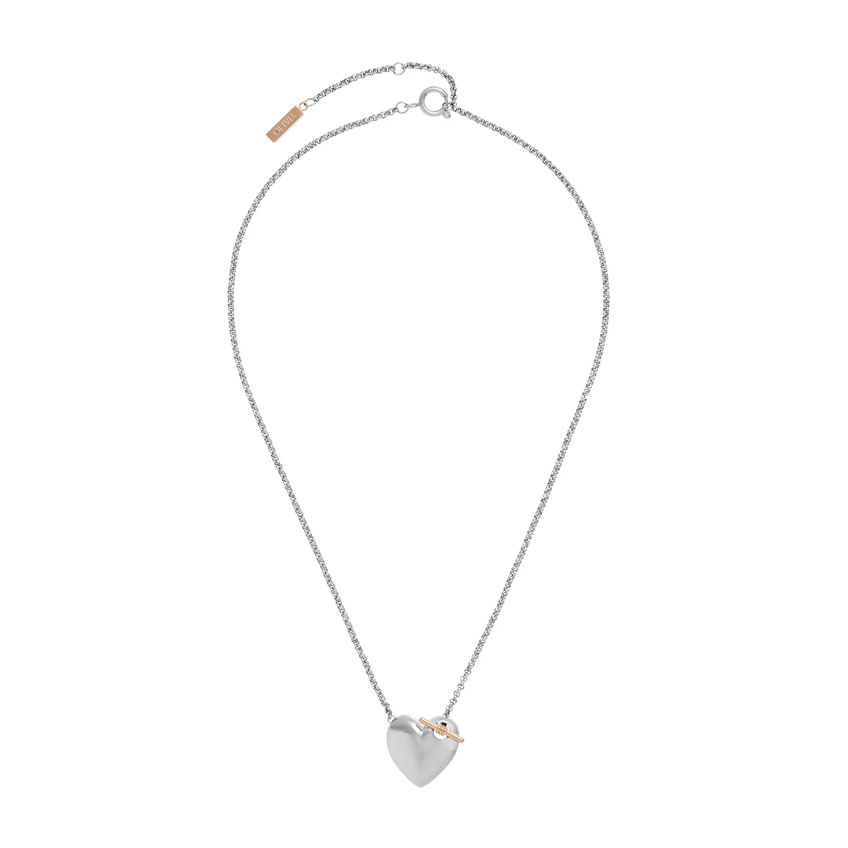 Classic Knot Heart Silver Necklace - Image 4