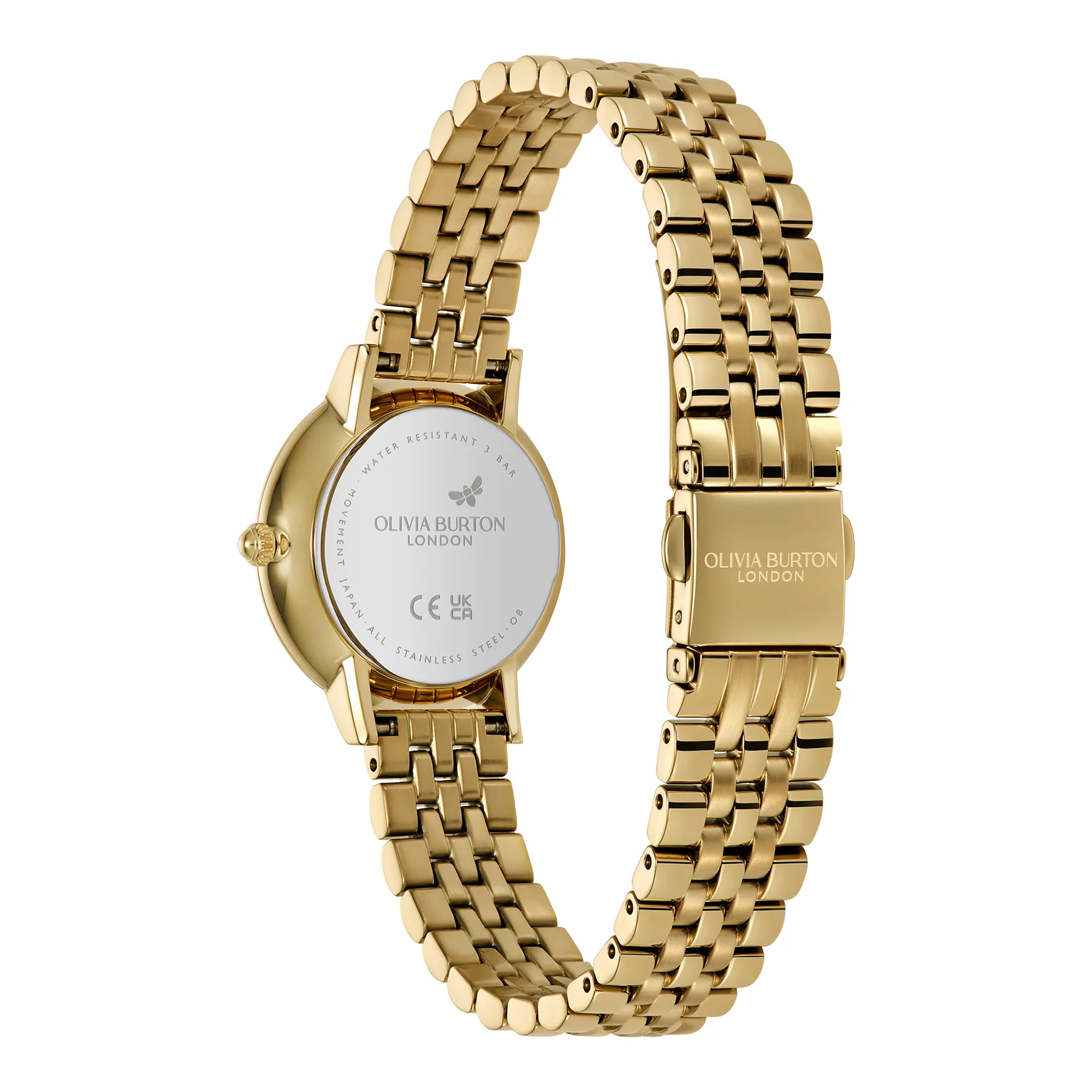 Signature 28mm Honeycomb Ultra Slim Forest Green & Gold Bracelet Watch - Image 3