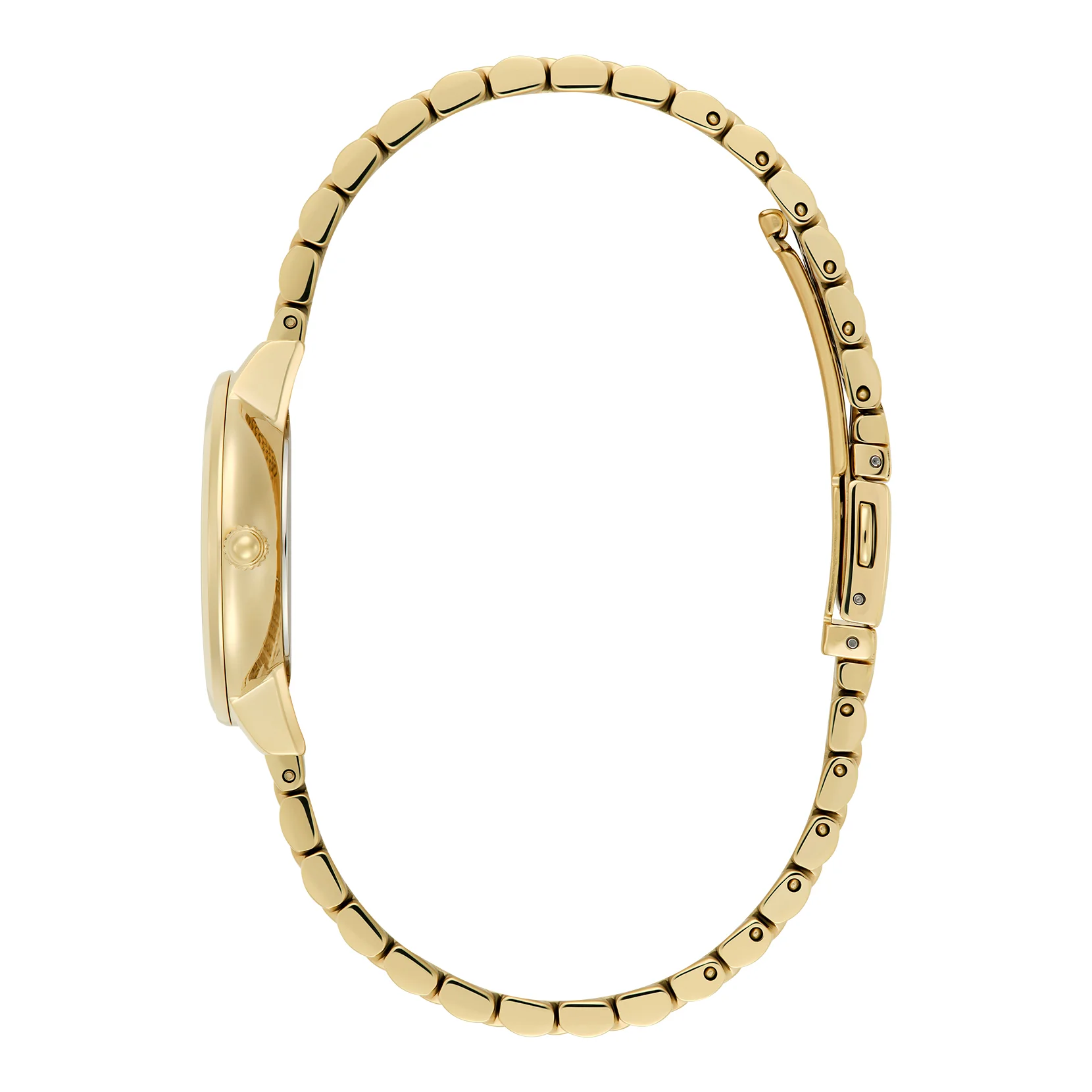 Signature 28mm Honeycomb Ultra Slim Forest Green & Gold Bracelet Watch - Image 4