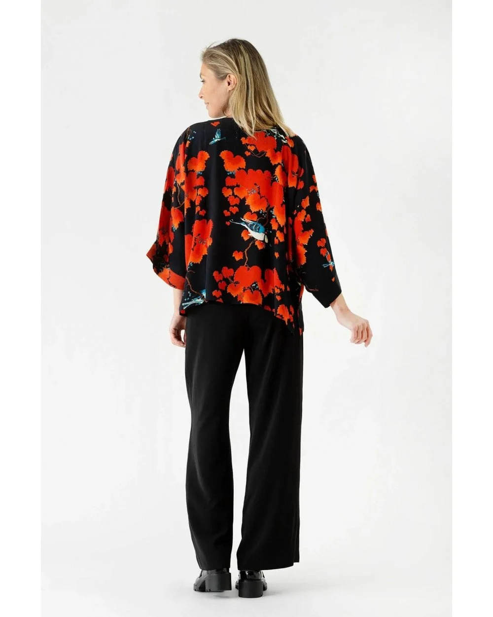 Acer Black Crepe Kimono - Image 3