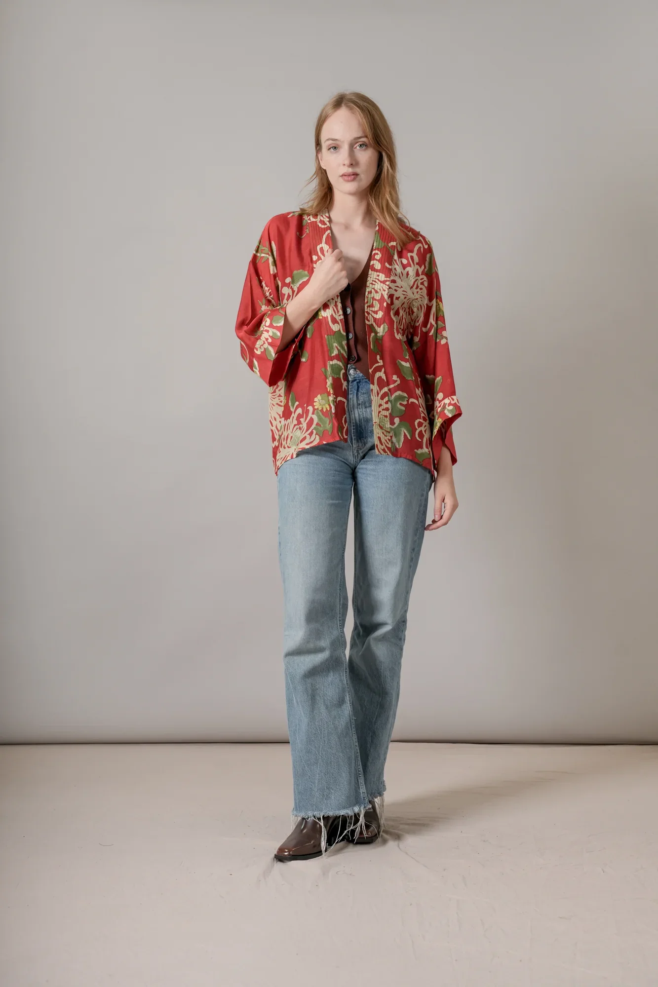 Chrysanthemum Red Kimono - Image 2