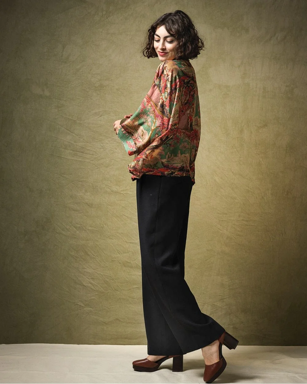 Country Toile Berry Kimono - Image 5