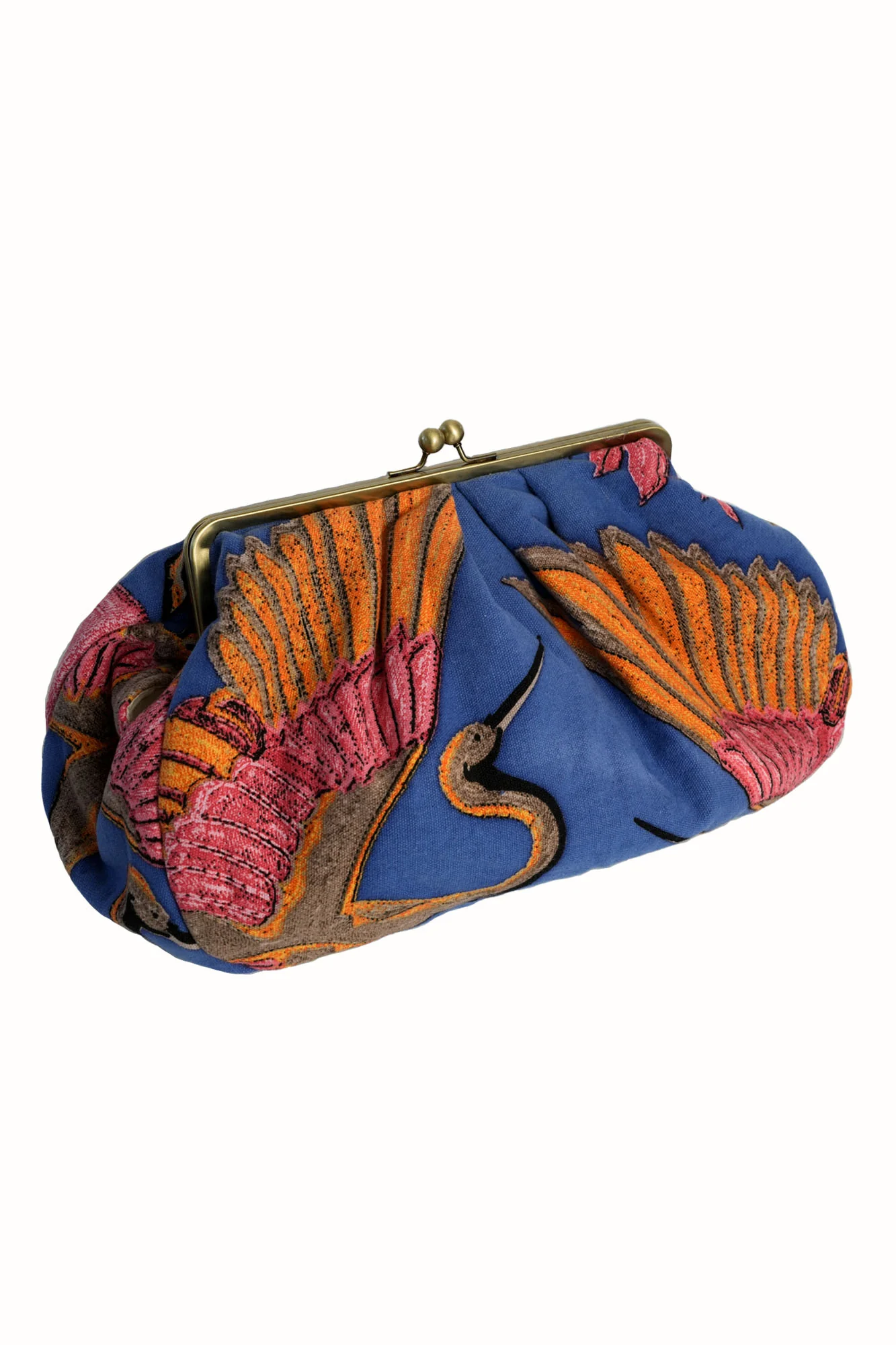Crane Cobalt Clasp Bag