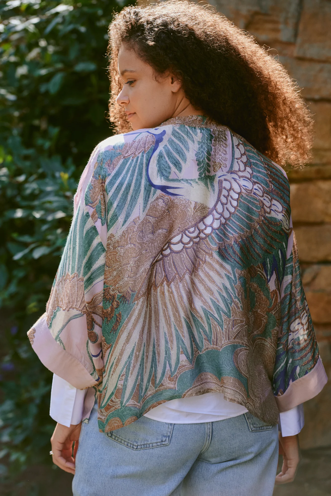 Crane Plaster Pink Kimono - Image 5