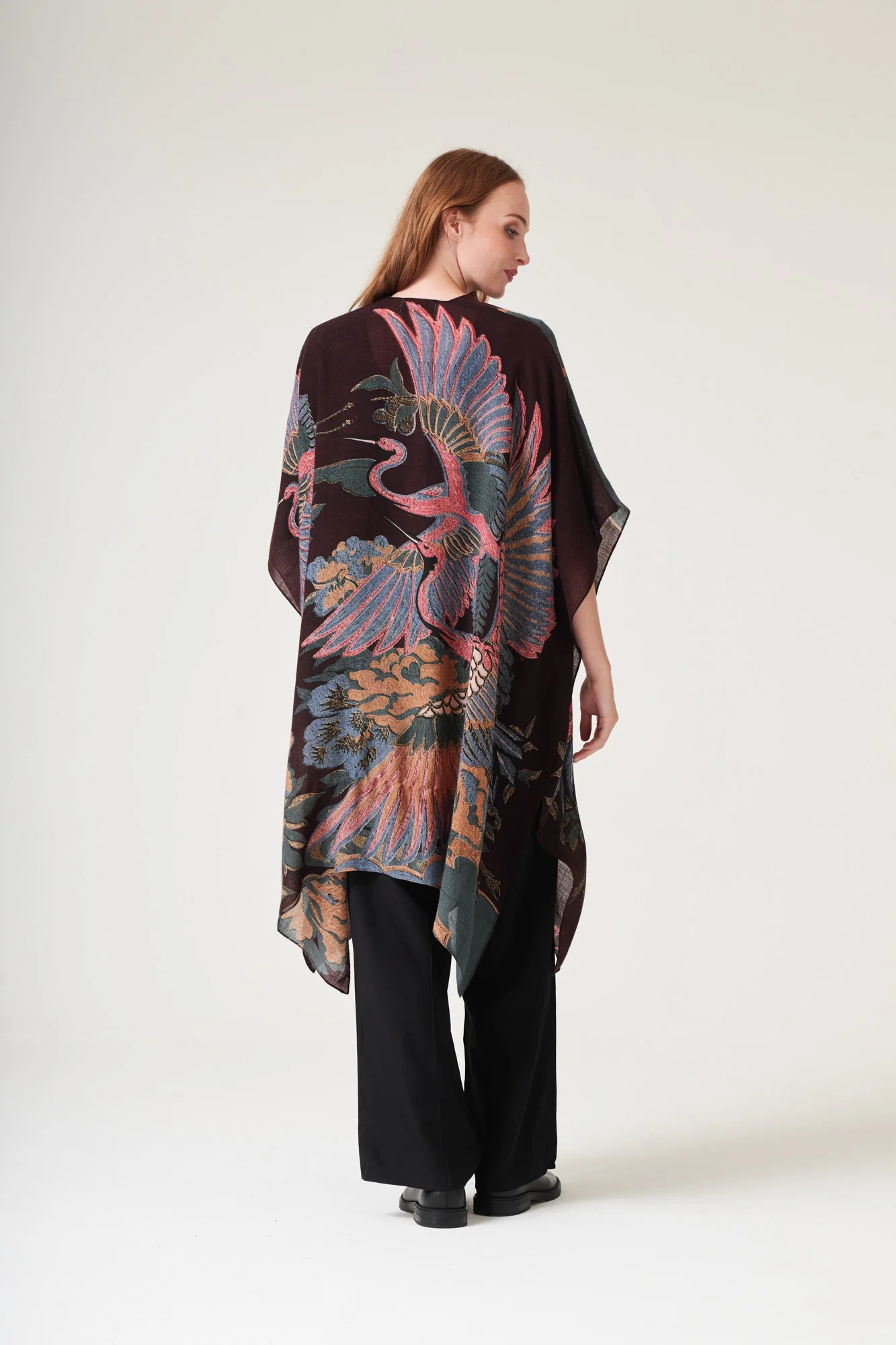 Crane Plum Wool Throwover - Image 3
