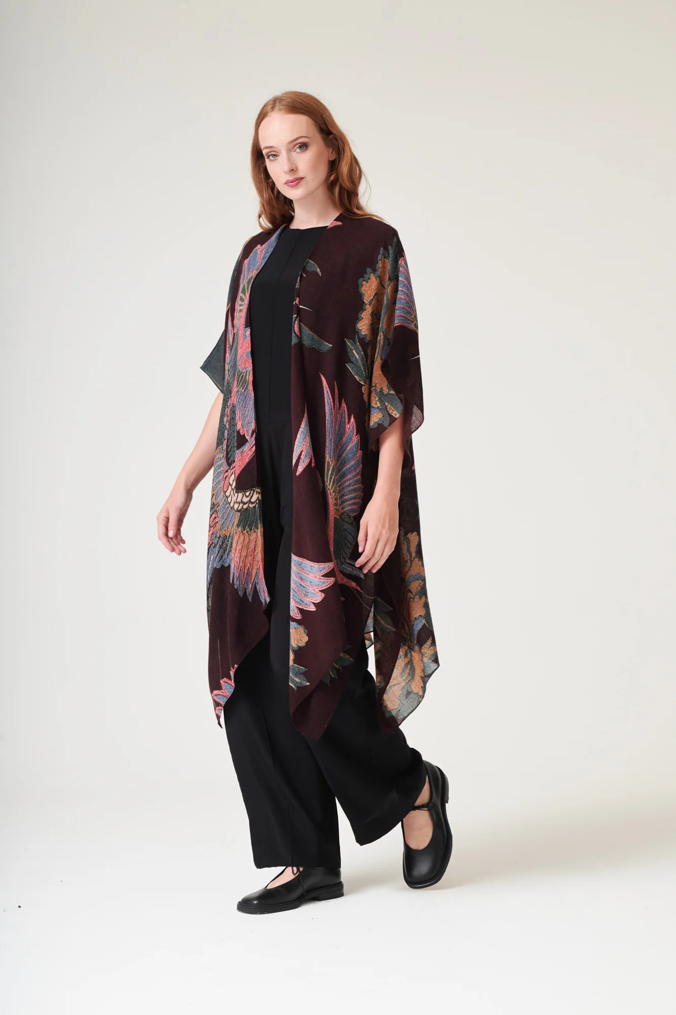 Crane Plum Wool Throwover - Image 4
