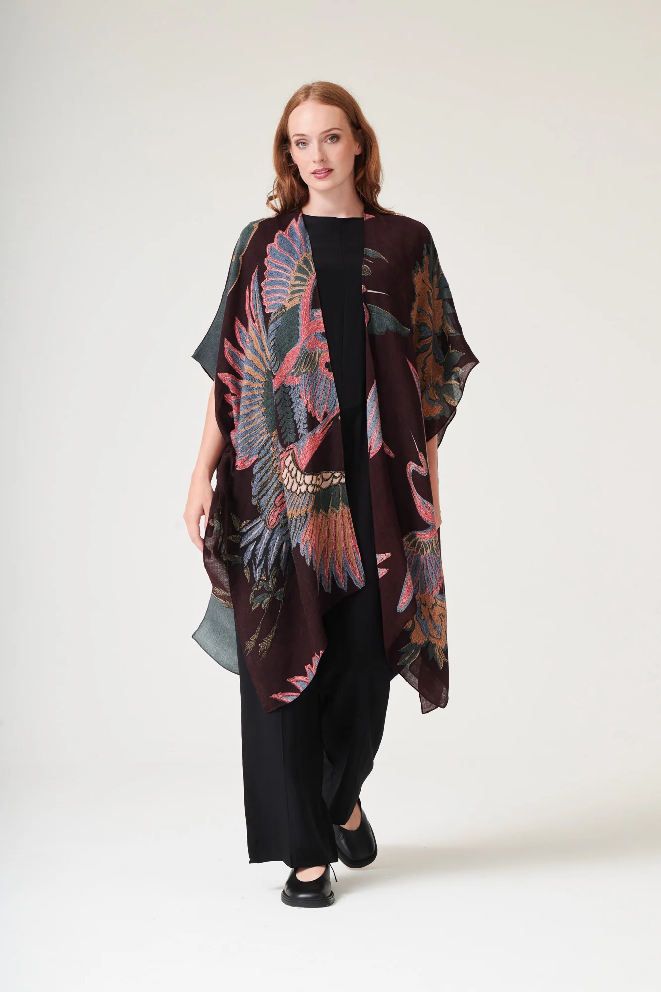 Crane Plum Wool Throwover - Image 5