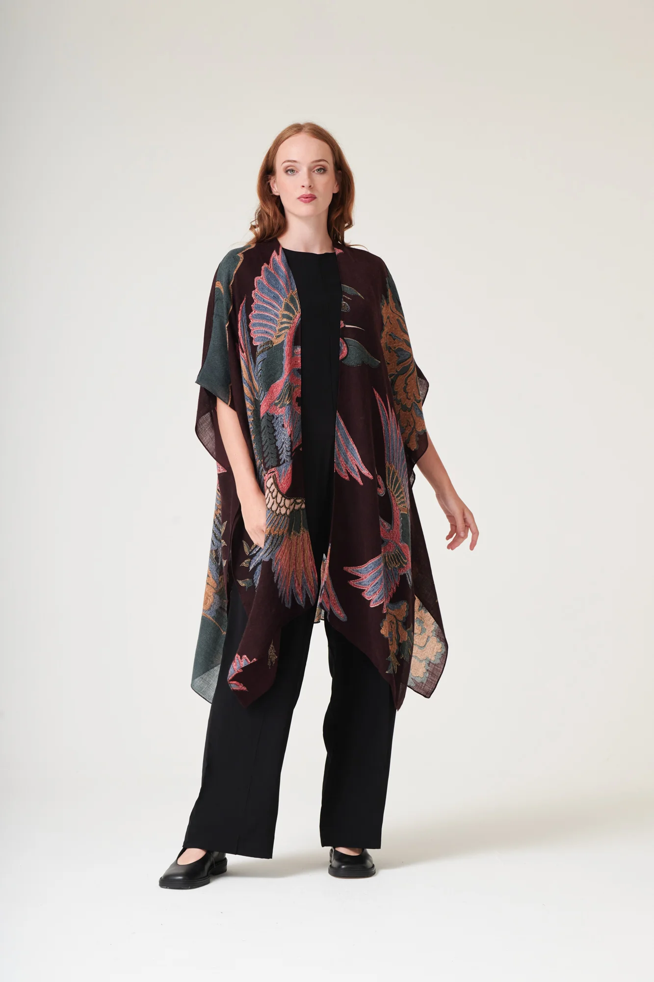 Crane Plum Wool Throwover - Image 6