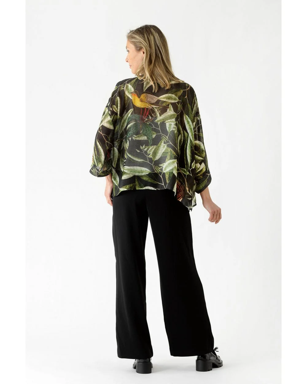 Evergreen Black Kimono - Image 2