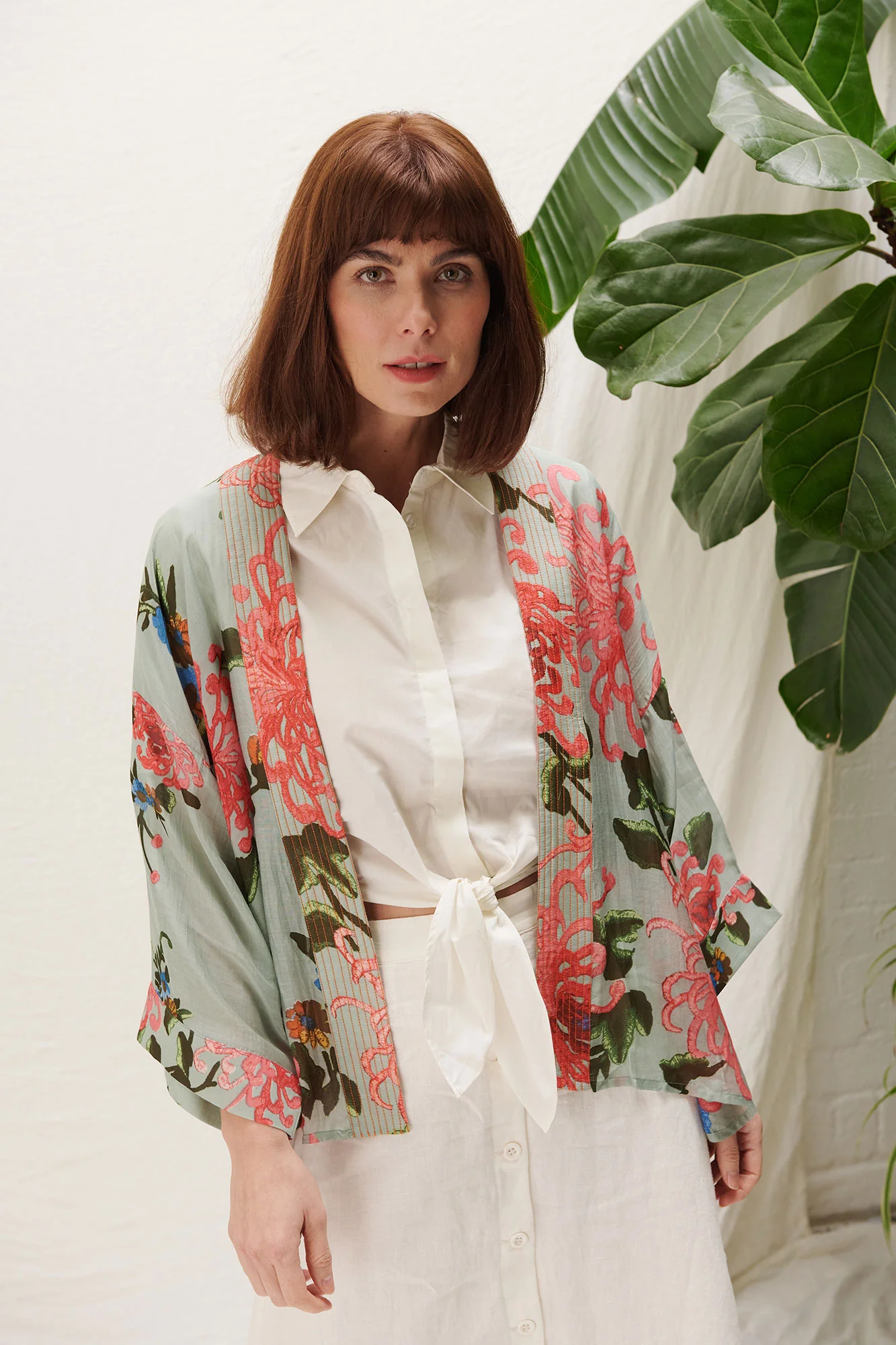 Kimono Chrysanthemum Aqua