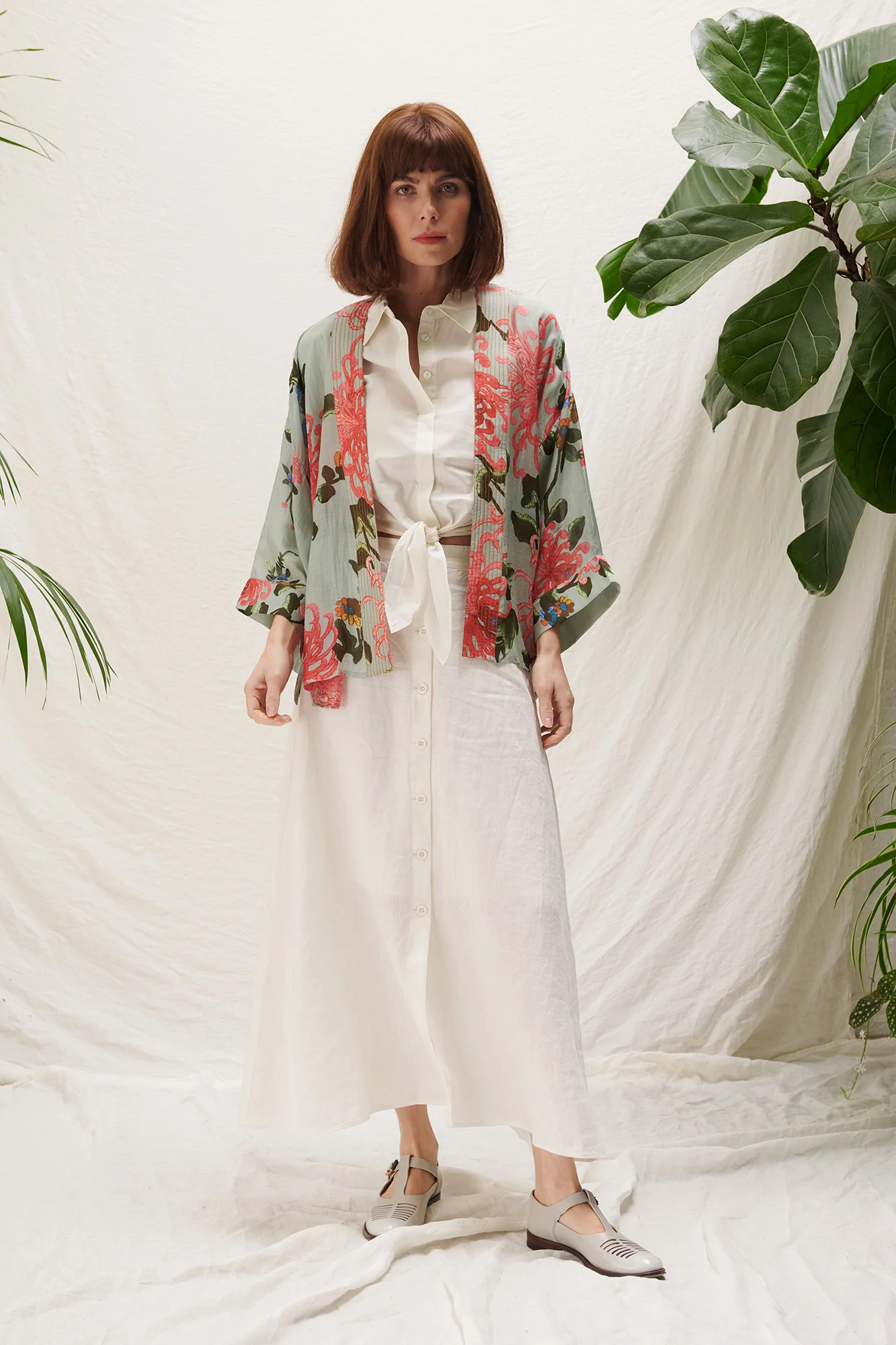 Kimono Chrysanthemum Aqua - Image 3
