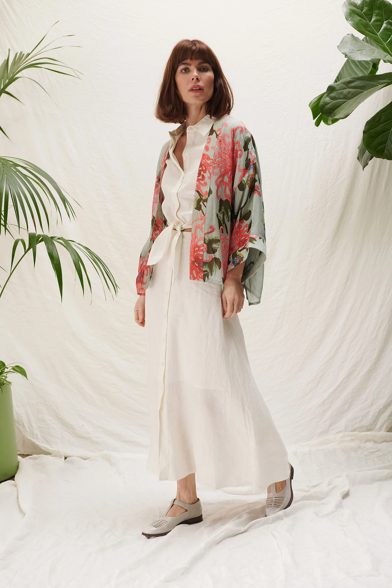Kimono Chrysanthemum Aqua - Image 4