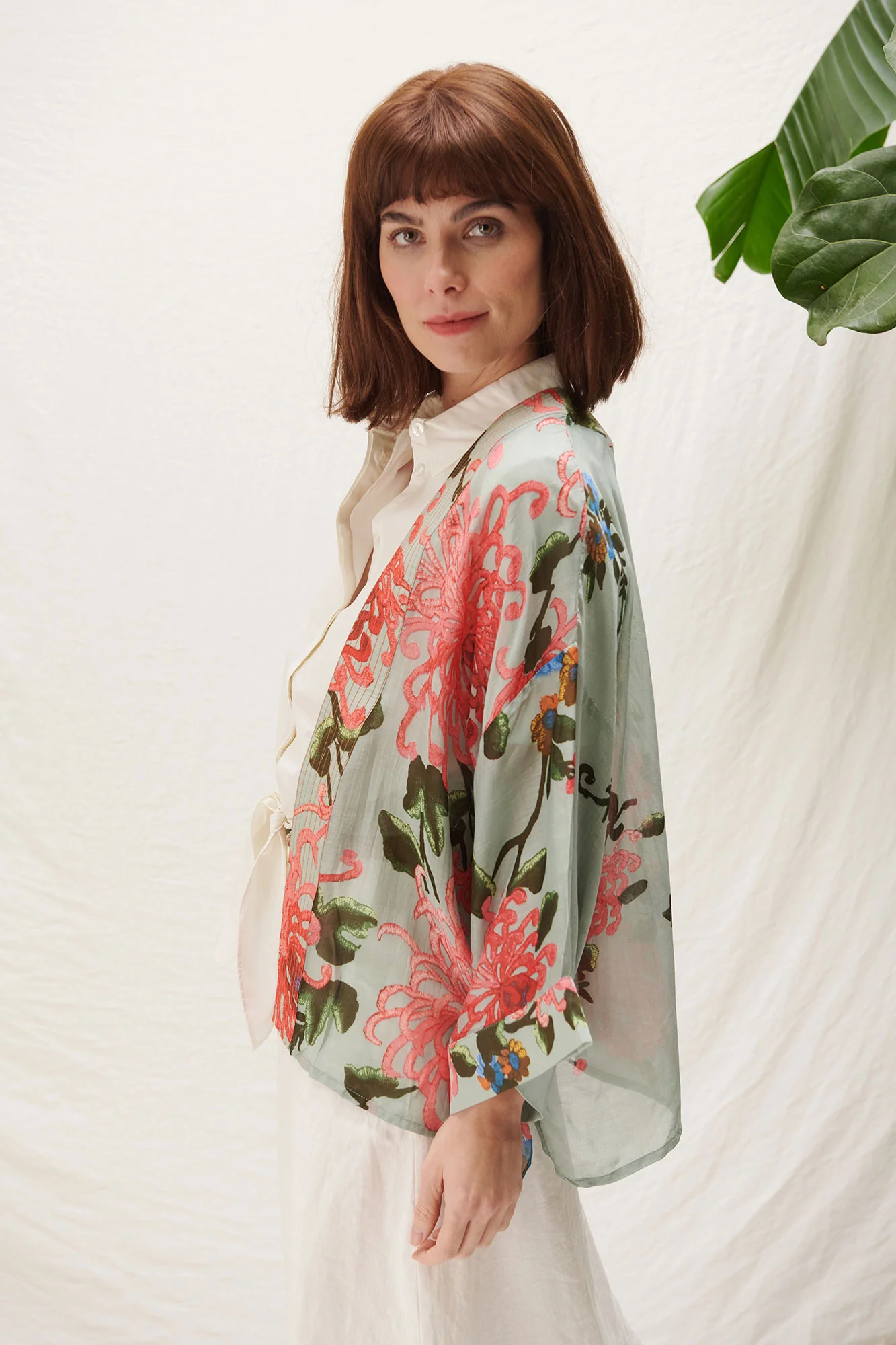Kimono Chrysanthemum Aqua - Image 5