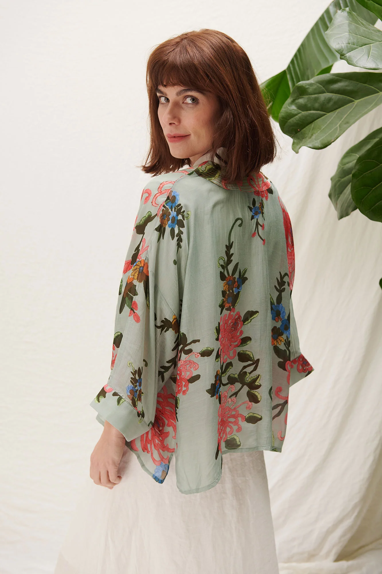 Kimono Chrysanthemum Aqua - Image 6
