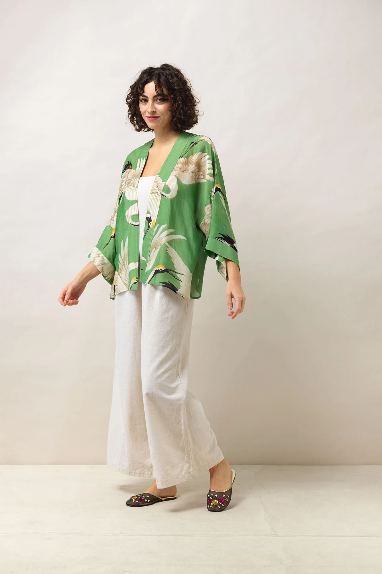 Kimono Stork Pea Green - Image 2