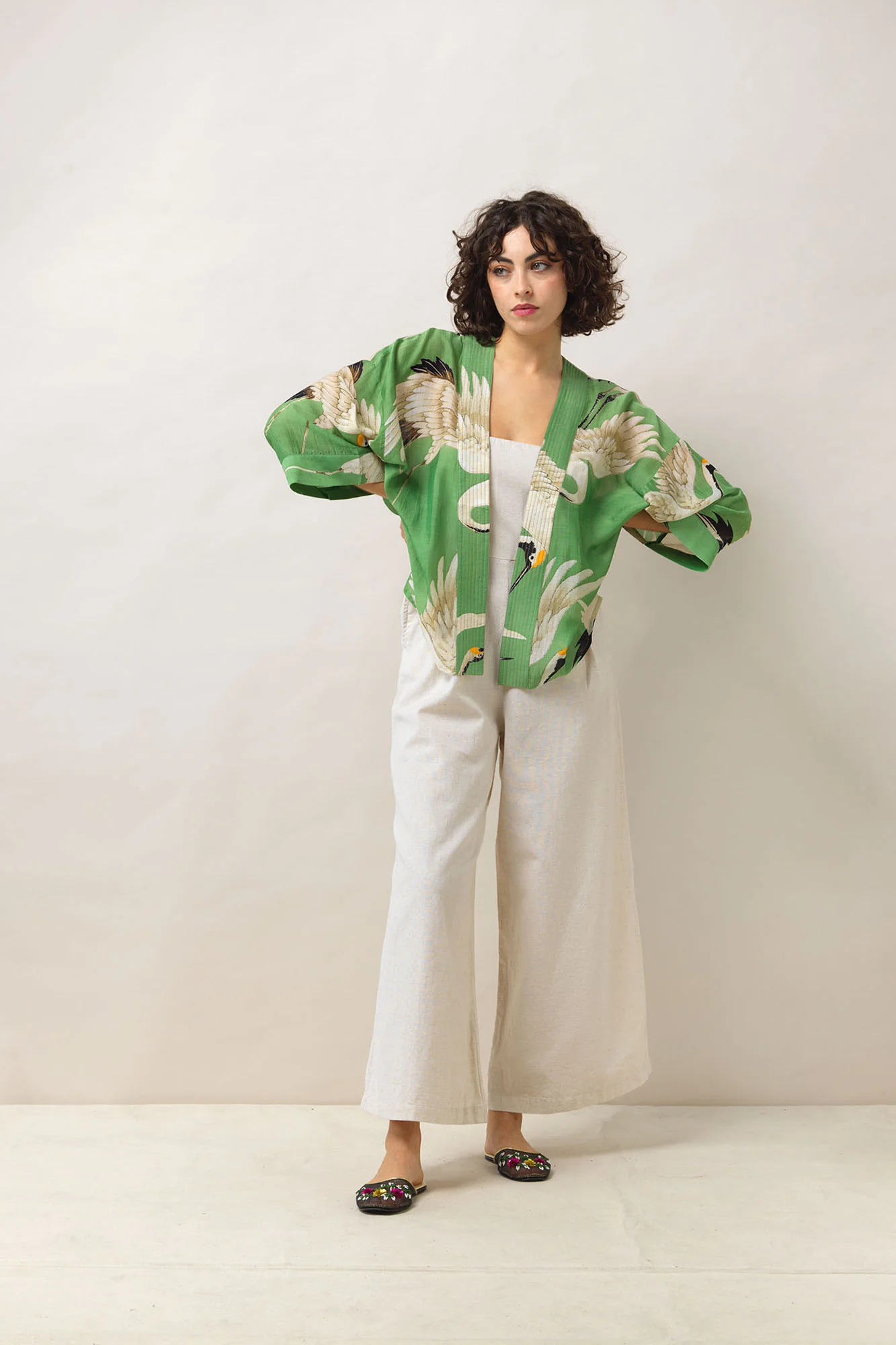 Kimono Stork Pea Green - Image 4