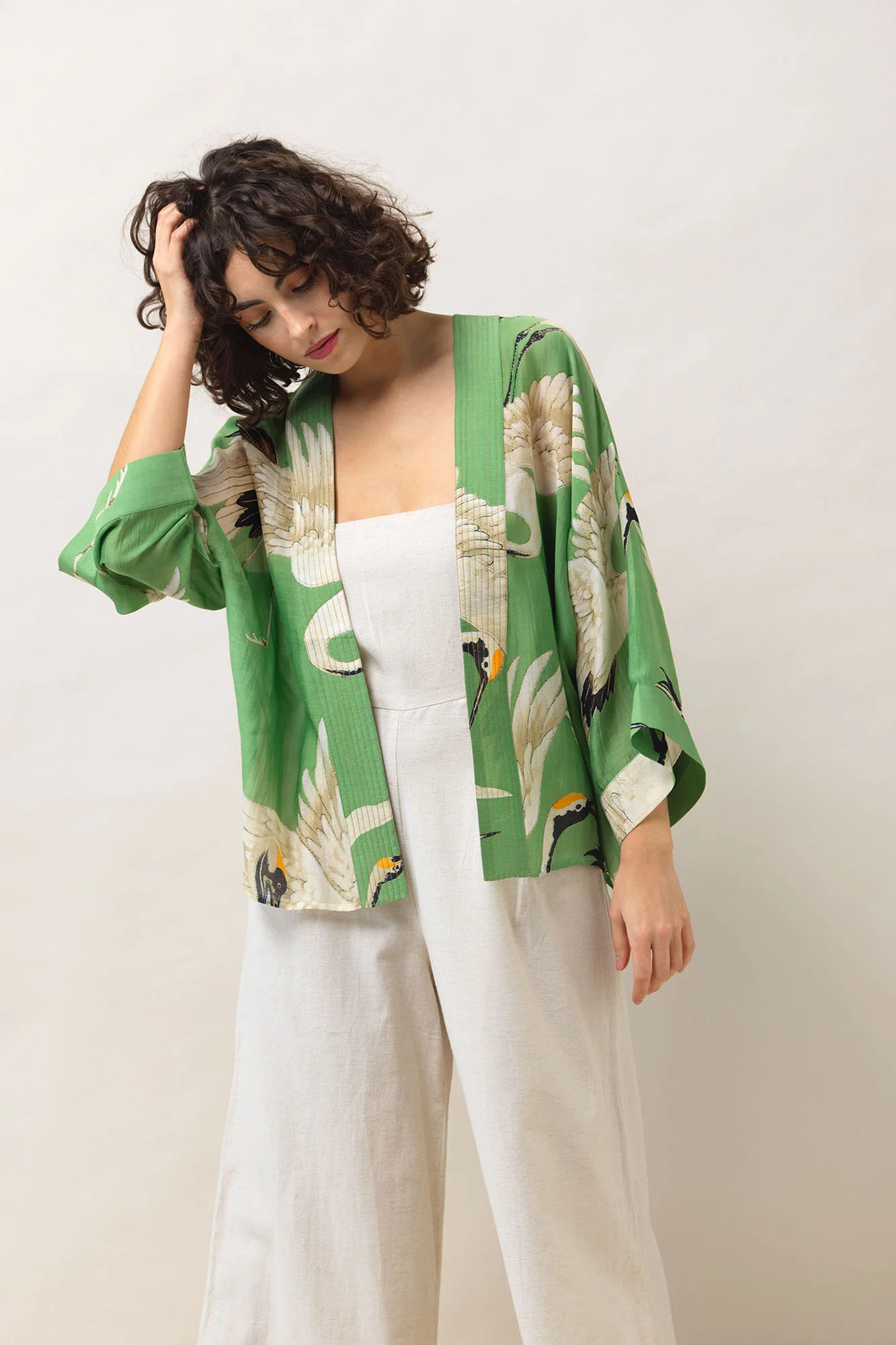 Kimono Stork Pea Green - Image 5