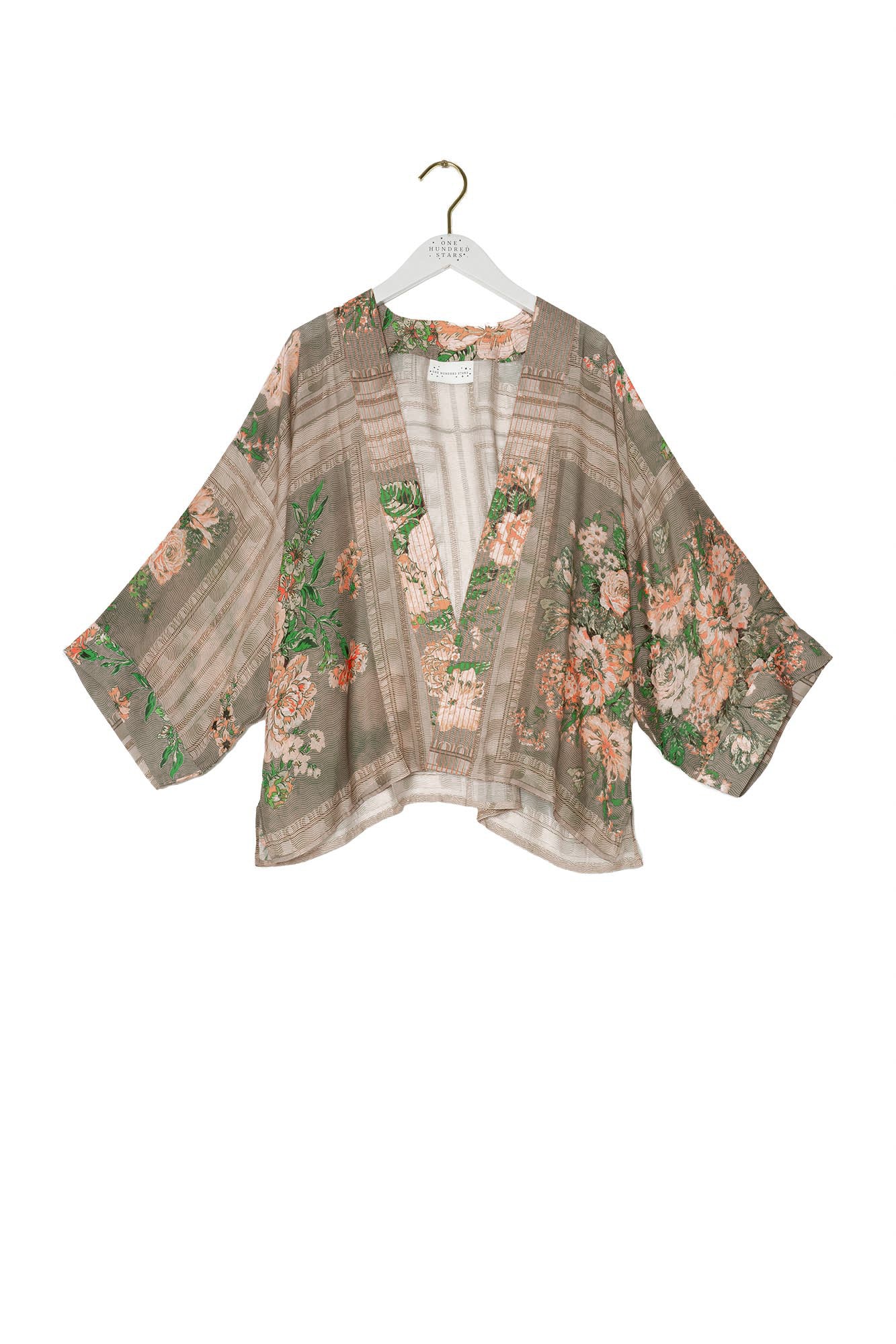 Neon Rose Beige Kimono - Image 2