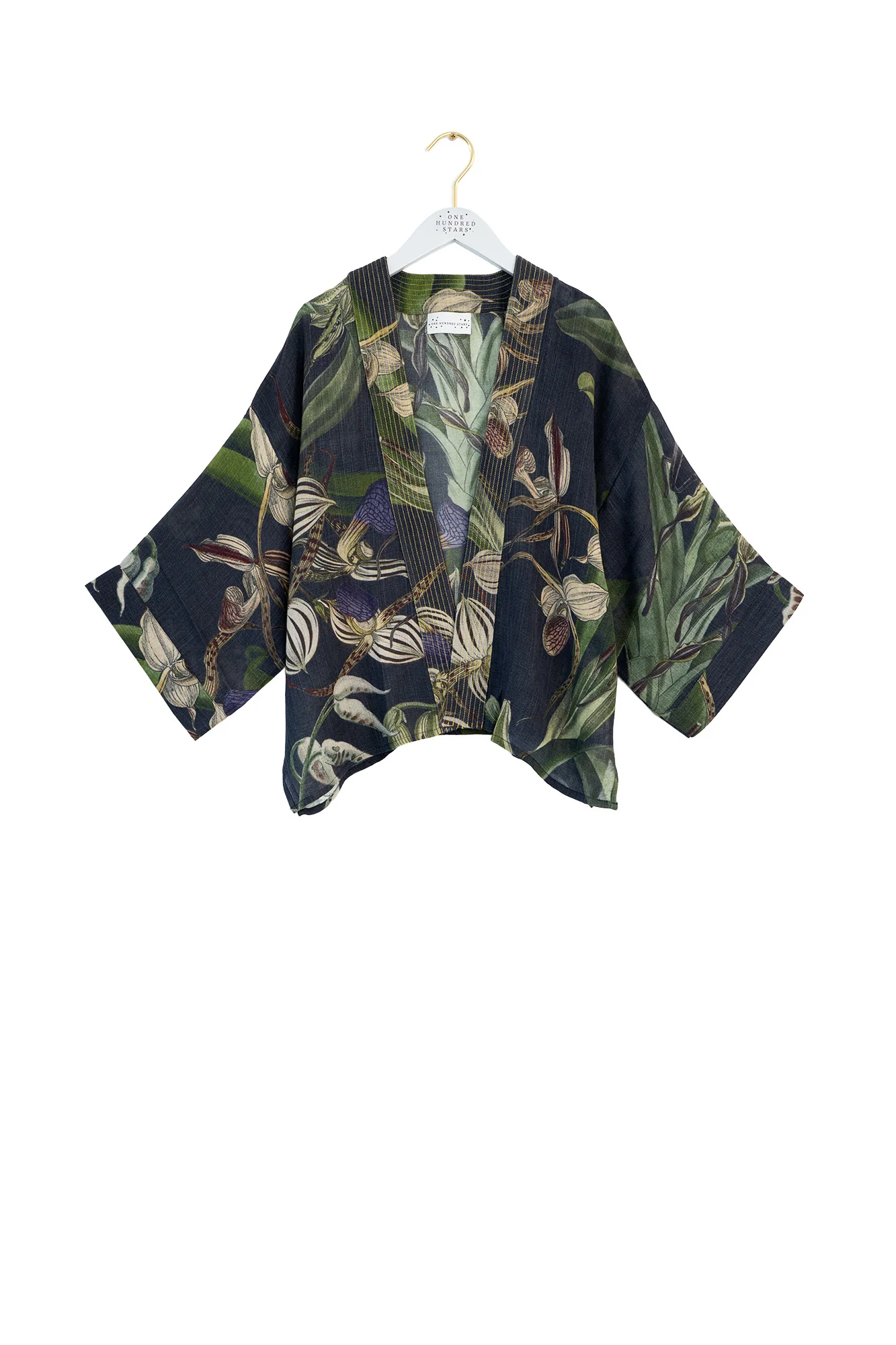 Orchid Black Wool Kimono - Image 2