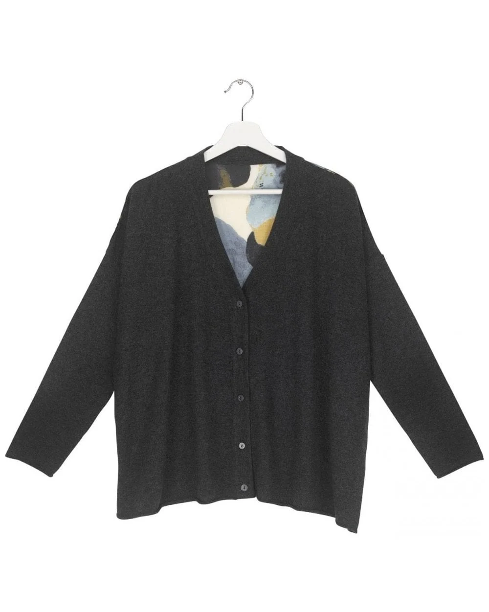 Pansy Grey Oversized Cardigan - M/L