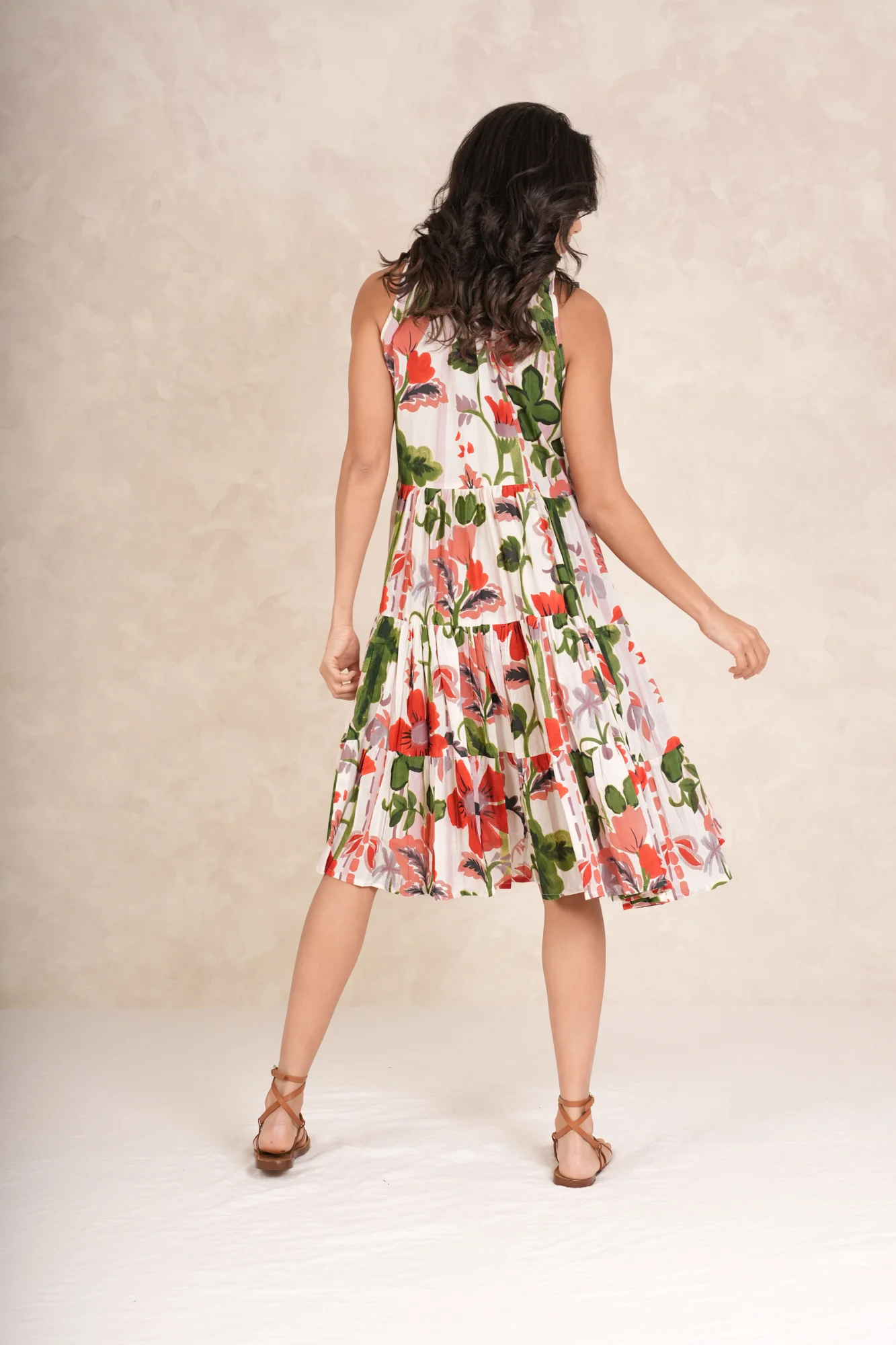 Poppy Red Frill Dress - Image 7