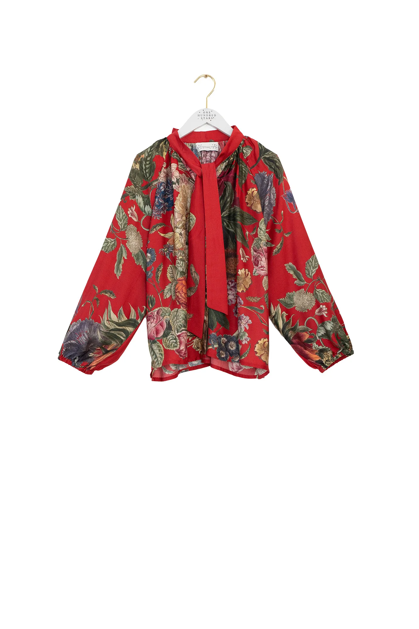 Primula Berry Pussy Bow Blouse S/M - Image 2