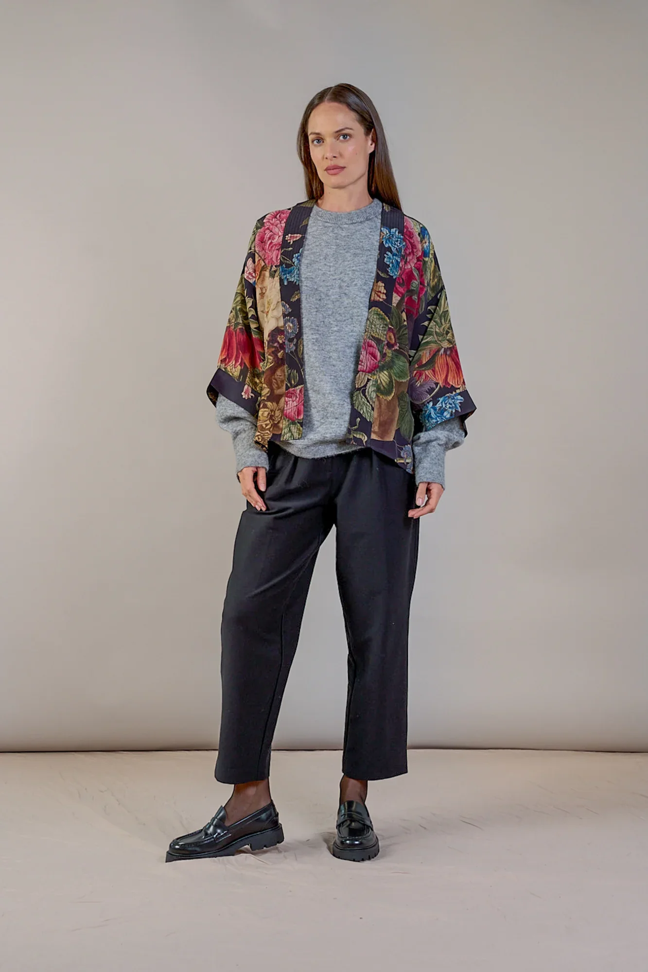 Primula Black Crepe Kimono - Image 6
