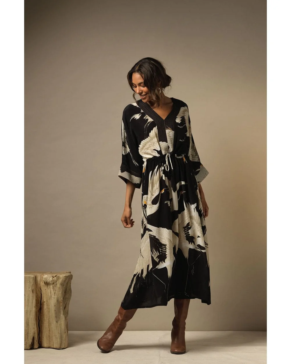 Stork Black Abbi Dress S/M - Image 4