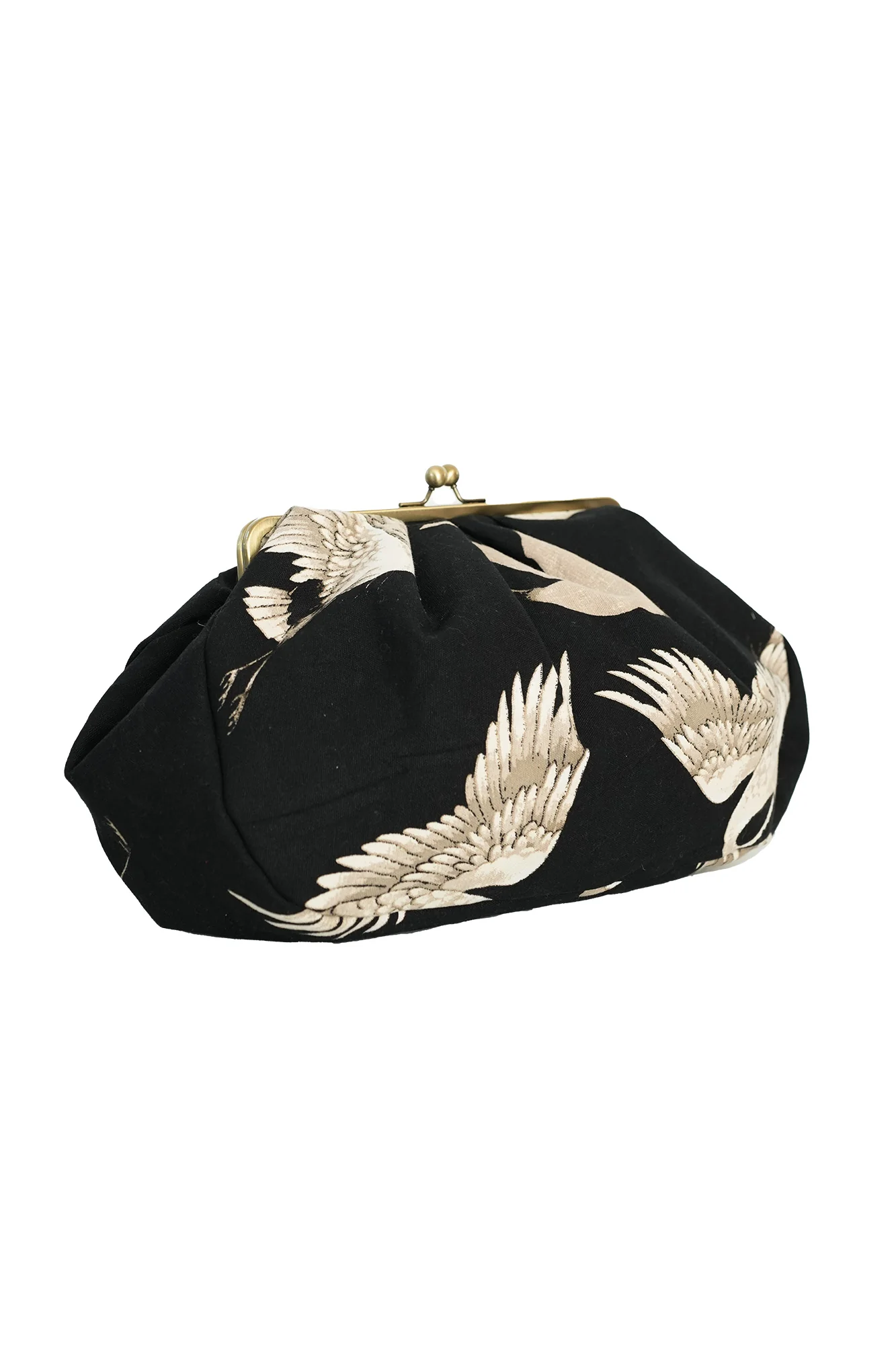 Stork Black Clasp Bag