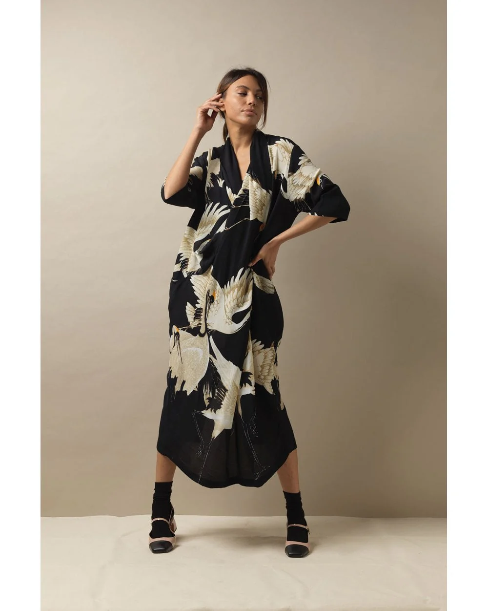 Stork Black Rachel Dress -M/L - Image 2
