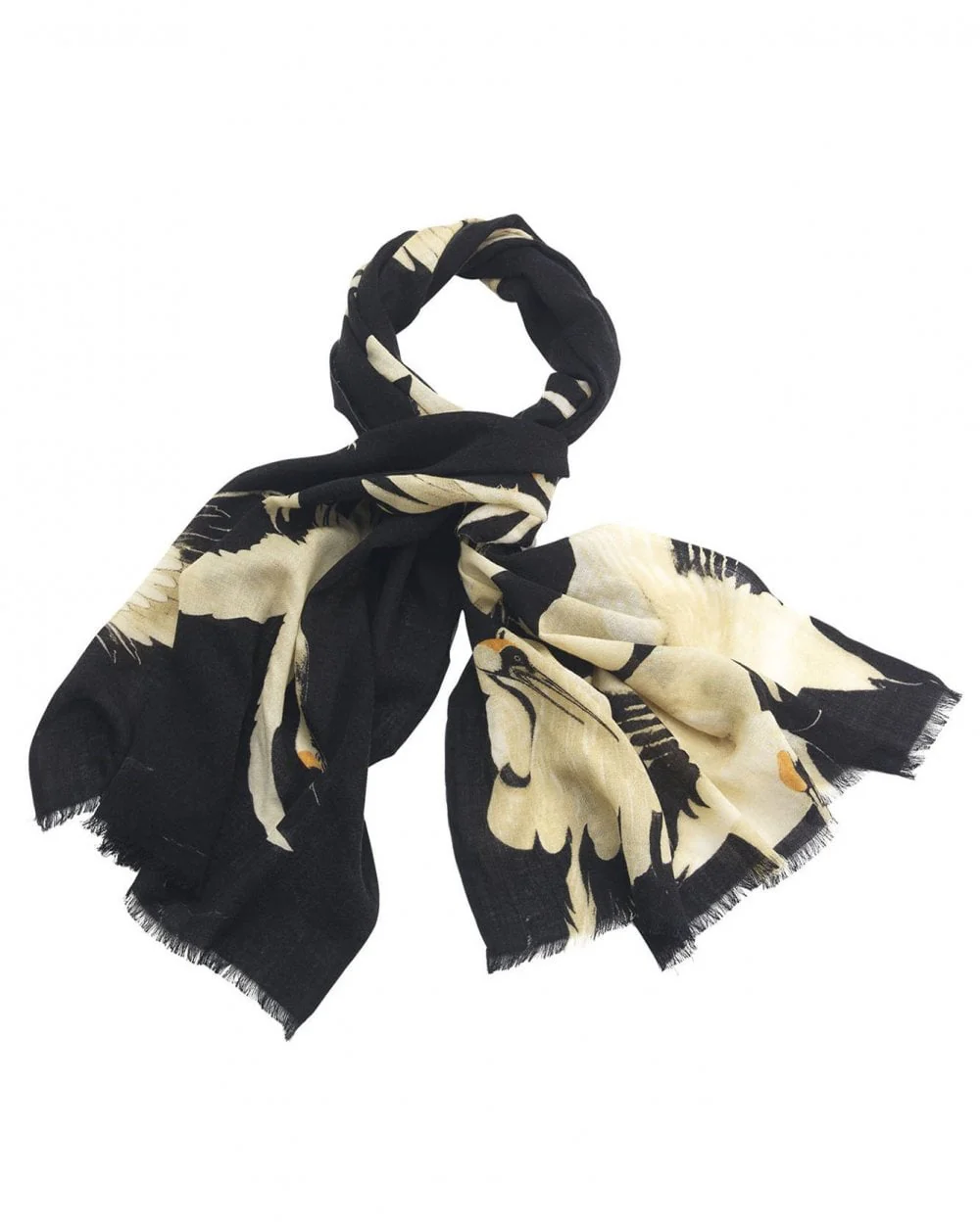 Stork Black Wool Scarf - Image 4