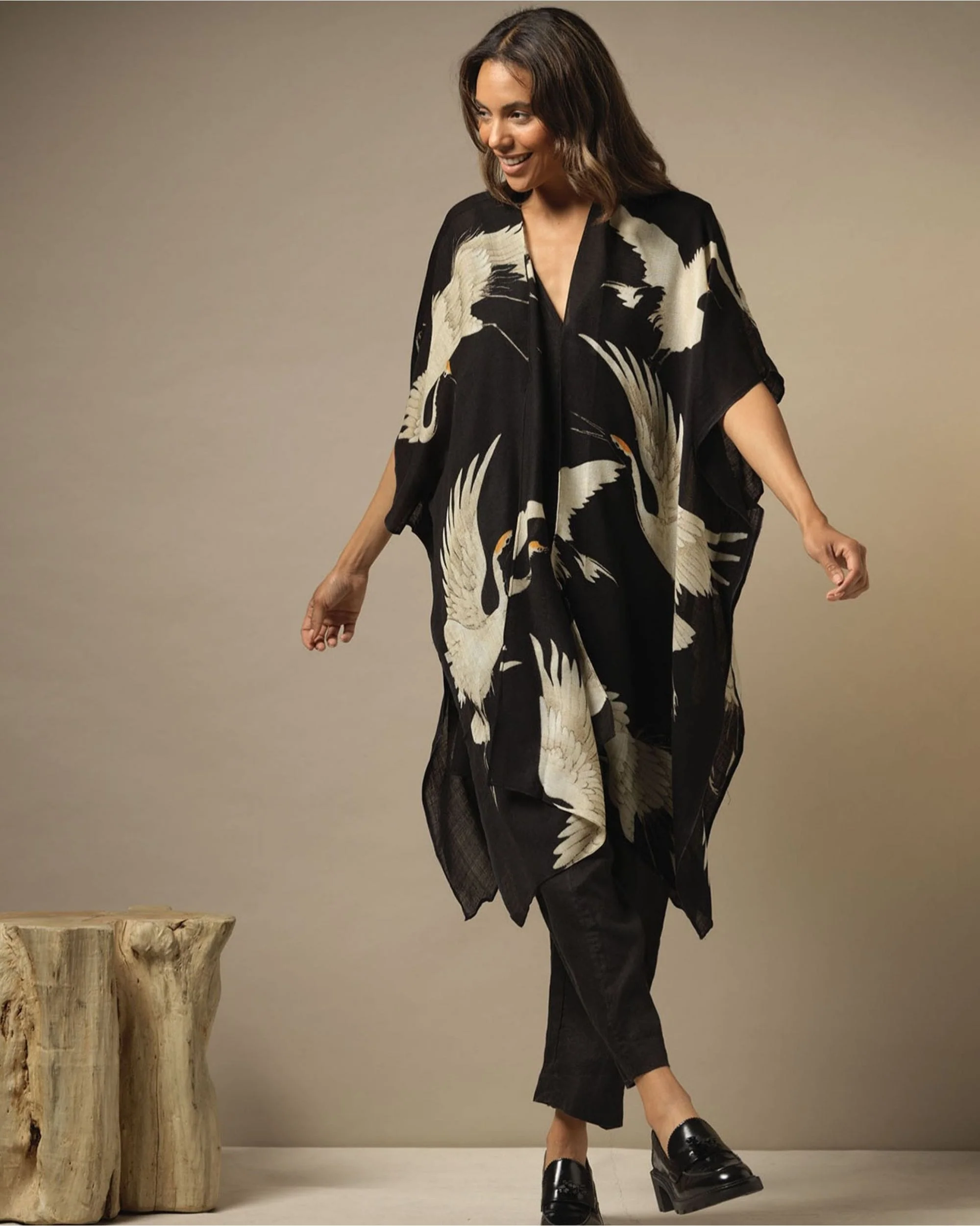 Stork Black Wool Throwover - Image 2